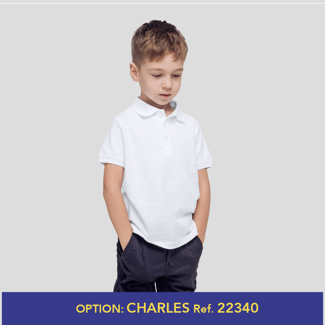 Kids White Polo Shirt "keya" YPS180
